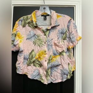 NWOT F21 Tropical Crop Top